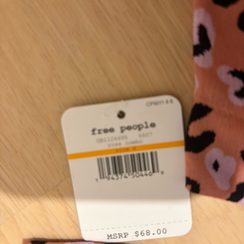NWT Free People Pink Leopard Print Top - Picture 8 of 11